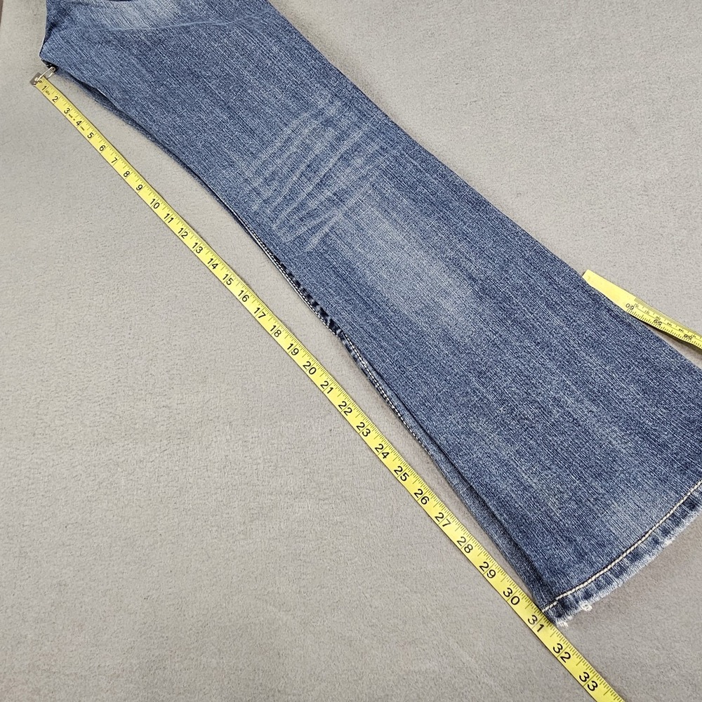Miss Me Women's Boot Cut Jeans Size 27 Medium Wash Distressed Fleur De Lis READ - Picture 8 of 13